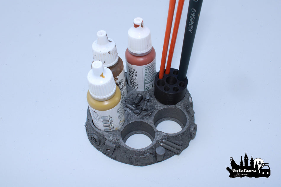 Miniature Paint Organizer 6 Paint Bottles - Scrapyard Theme
