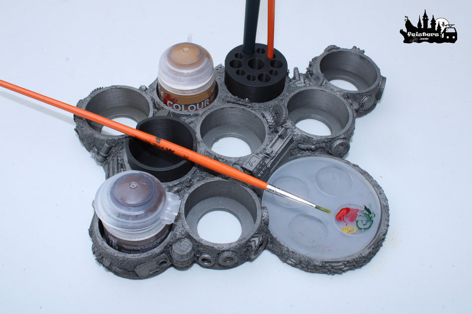 Miniature Paint Organizer 9 Paint Bottles - Citadel - Scrapyard Theme