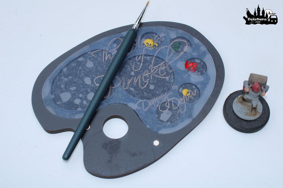 Artist’s Paint Palette with Silicone Insert - Non-Stick & Easy to Clean - 17 x 13 cm