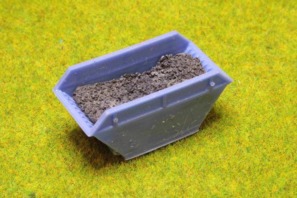 Blue Small Container with Gravel - H0 Scale