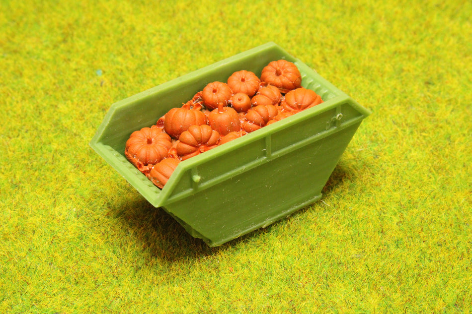 Green Small Container with Pumpkins - H0 Scale