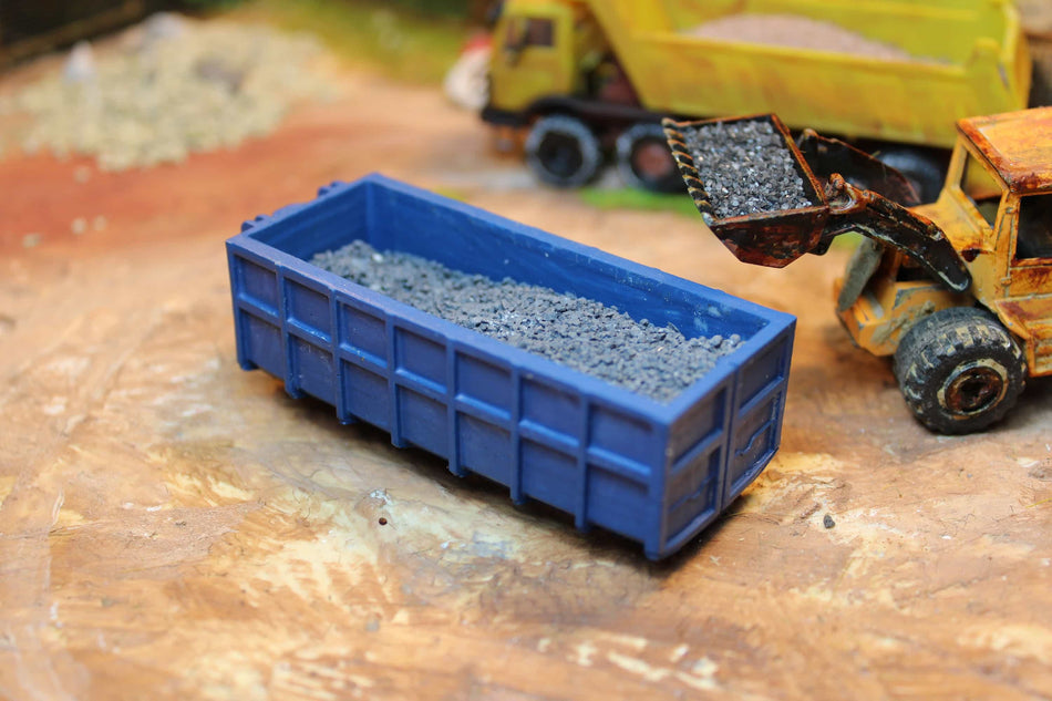 Blue High Container with Gravel - H0 Scale