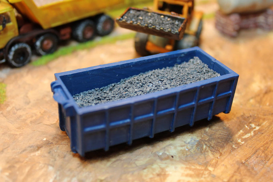 Blue High Container with Gravel - H0 Scale