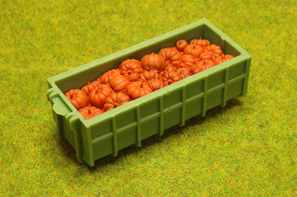 Green High Container with Pumpkins - H0 Scale