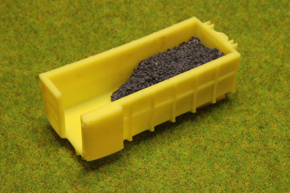 Yellow High Container with gravel- H0 Scale