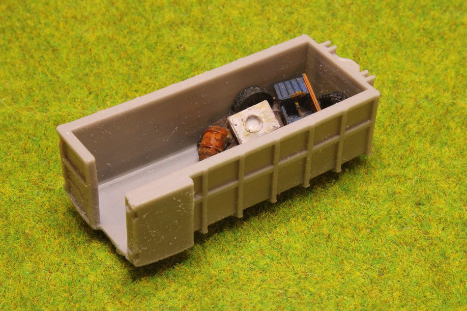 Grey High Container with Mixed Waste- H0 Scale