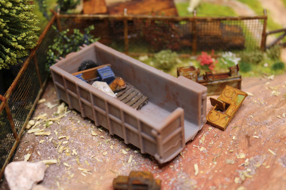 Grey High Container with Mixed Waste- H0 Scale