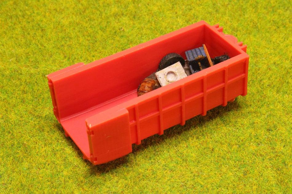 Red High Container with mixed Waste - H0 Scale