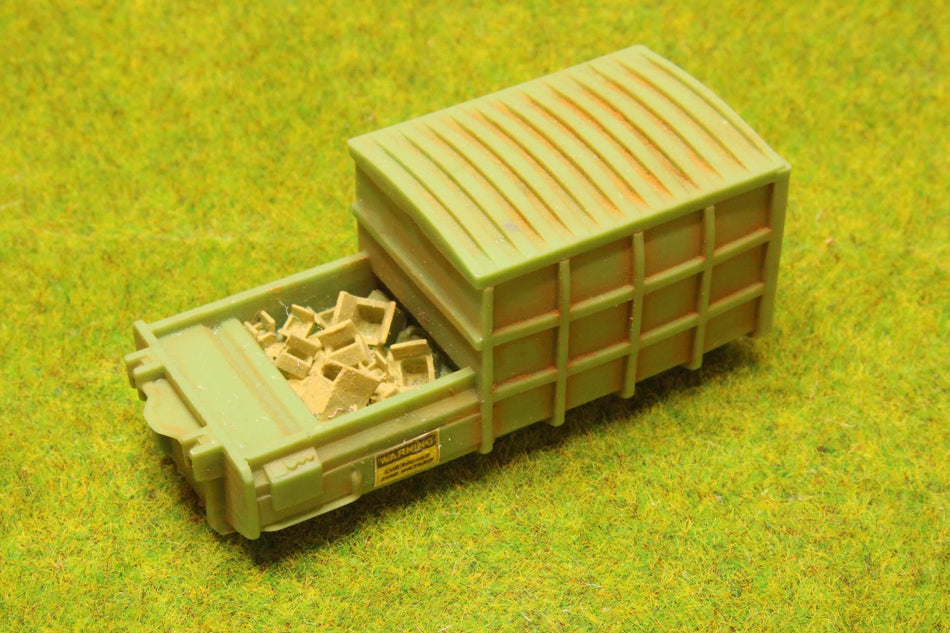 Presscontainer with cardboard boxes - H0 Scale