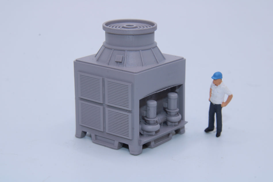 Square Cooling Tower - HO scale