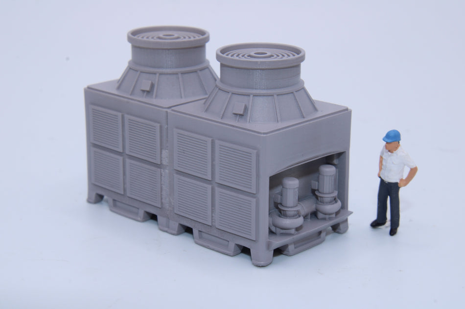 Double Square Cooling Tower - HO scale