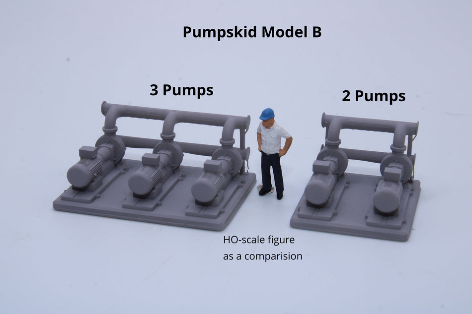 Pumpskid with 2 or 3 pumps Model B - HO scale