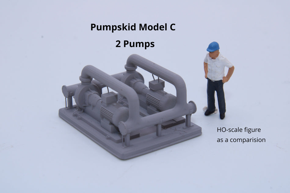 Pumpskid with 2 or 3 pumps Model C - HO scale