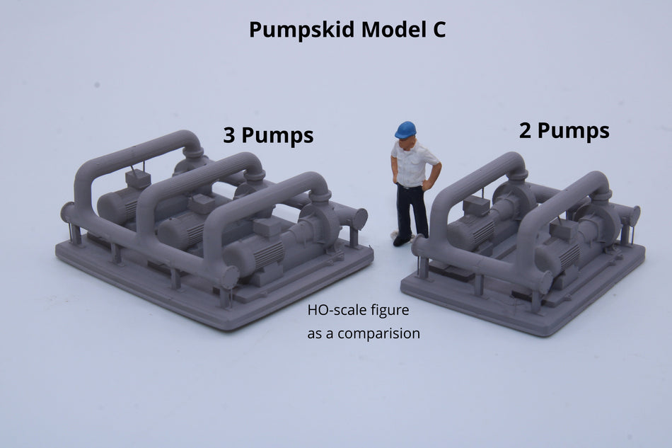 Pumpskid with 2 or 3 pumps Model C - HO scale