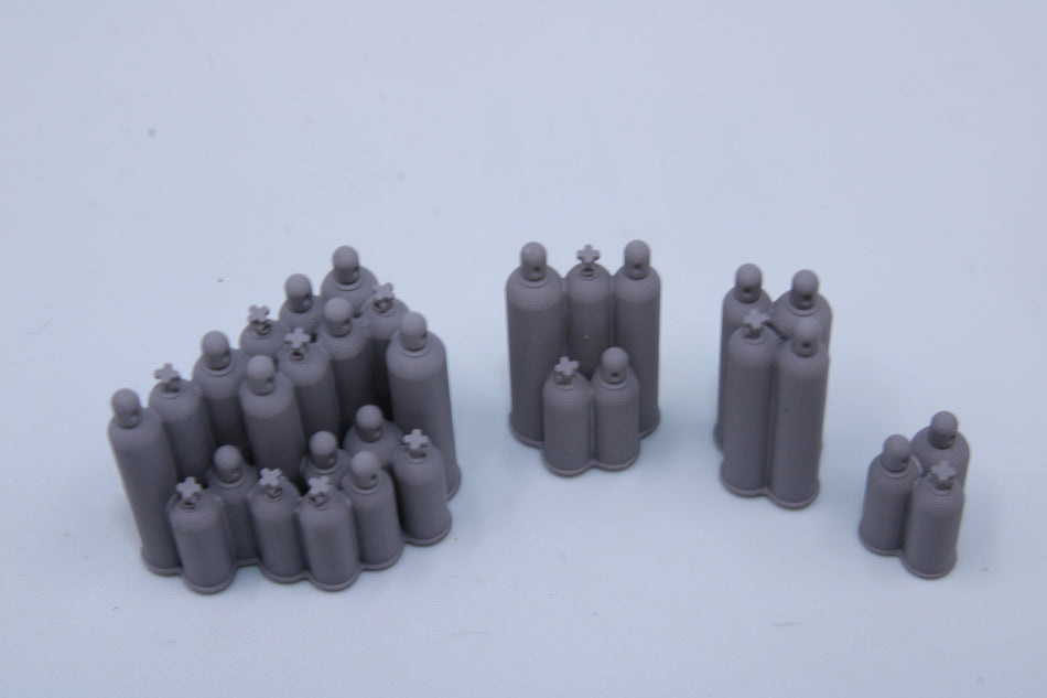 Cluster of gas cylinders - Set of 4 - HO scale