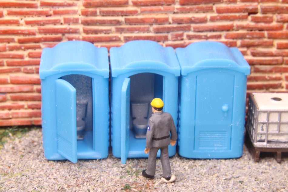 Set of 3 Mobile Toilets - H0 Scale