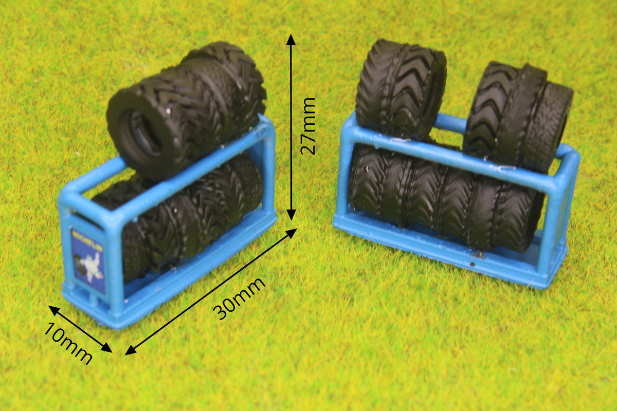 Hanni Scale Racks 2 Racks with car tires - H0 Scale – Feisters Miniatures