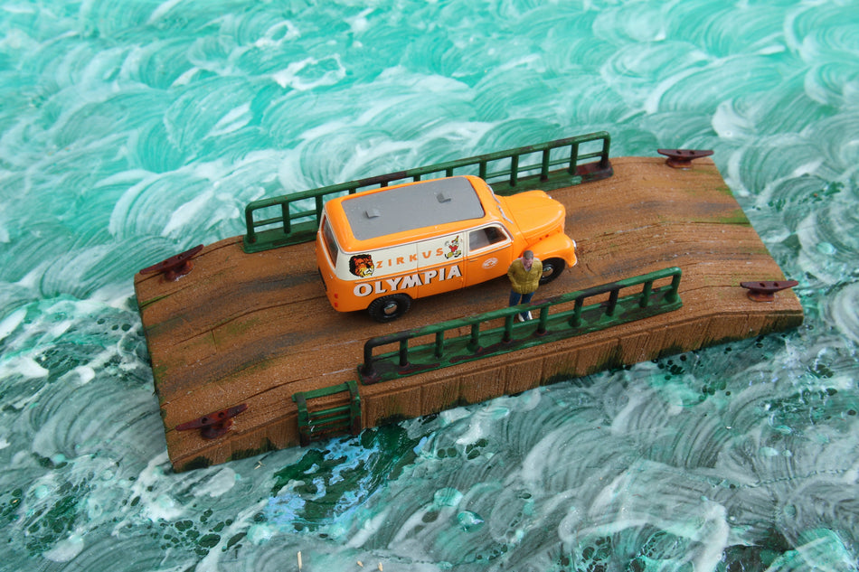 Old Wooden Car Ferry - H0 Scale