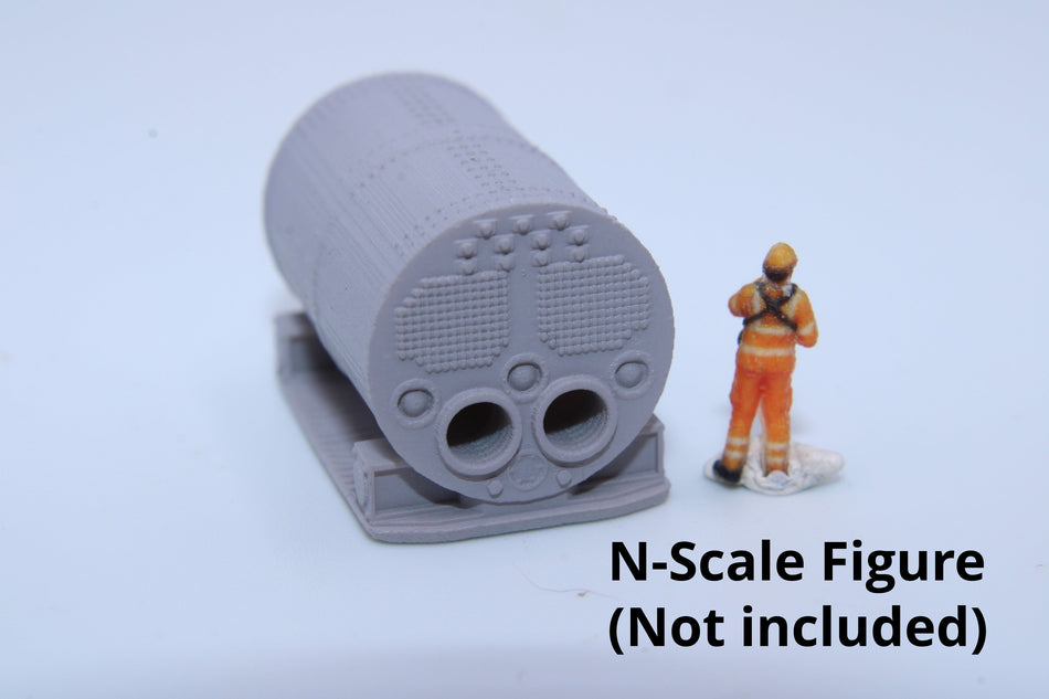 N Scale Industrial Steam Boilers – Factory Equipment – Train Load – 2-Piece Set