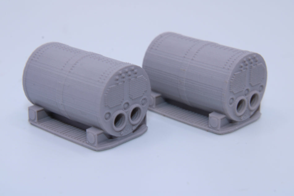 N Scale Industrial Steam Boilers – Factory Equipment – Train Load – 2-Piece Set