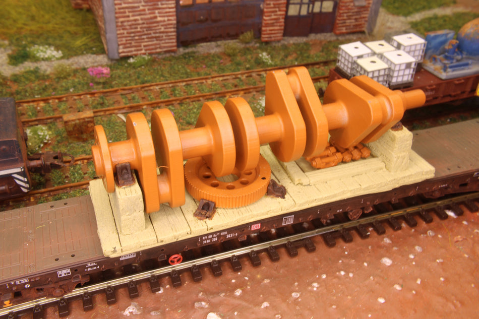 Train Load - Crankshaft of a ship - H0 Scale