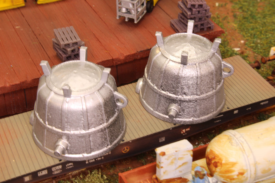 Train Load - Steel Casting Pots - H0 Scale