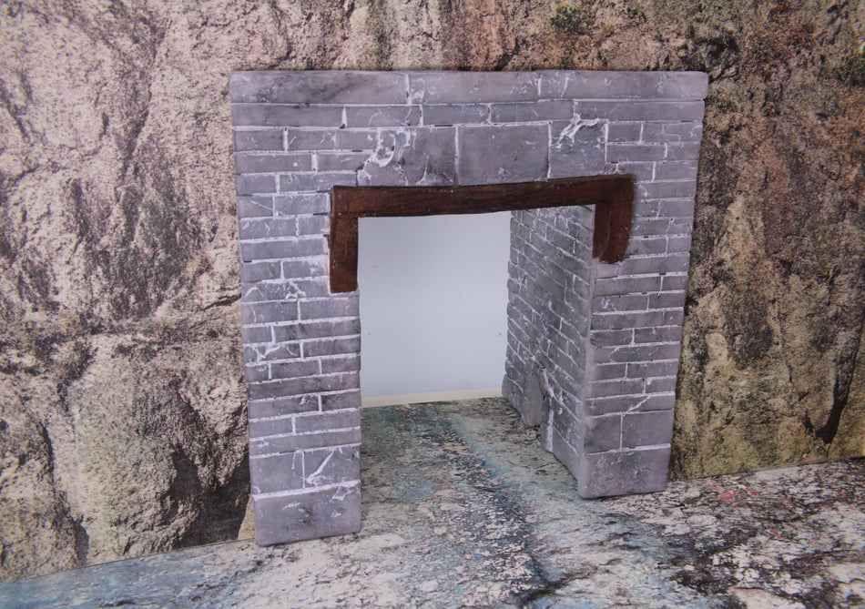 HO Scale Stone Tunnel Portal – Single Track Resin Portal with Inner Walls