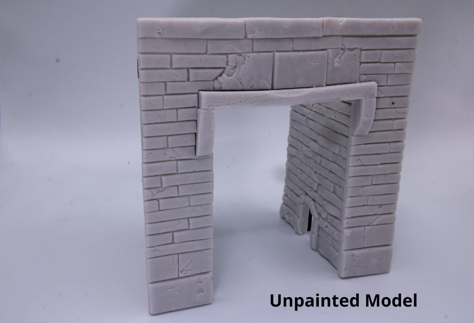 HO Scale Stone Tunnel Portal – Single Track Resin Portal with Inner Walls