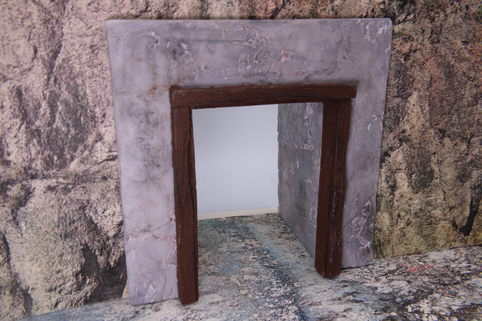 HO Scale Rocky Tunnel Portal – Single Track Resin Model with Inner Walls