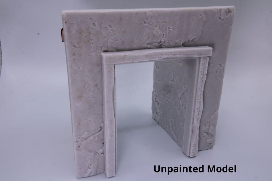 HO Scale Rocky Tunnel Portal – Single Track Resin Model with Inner Walls
