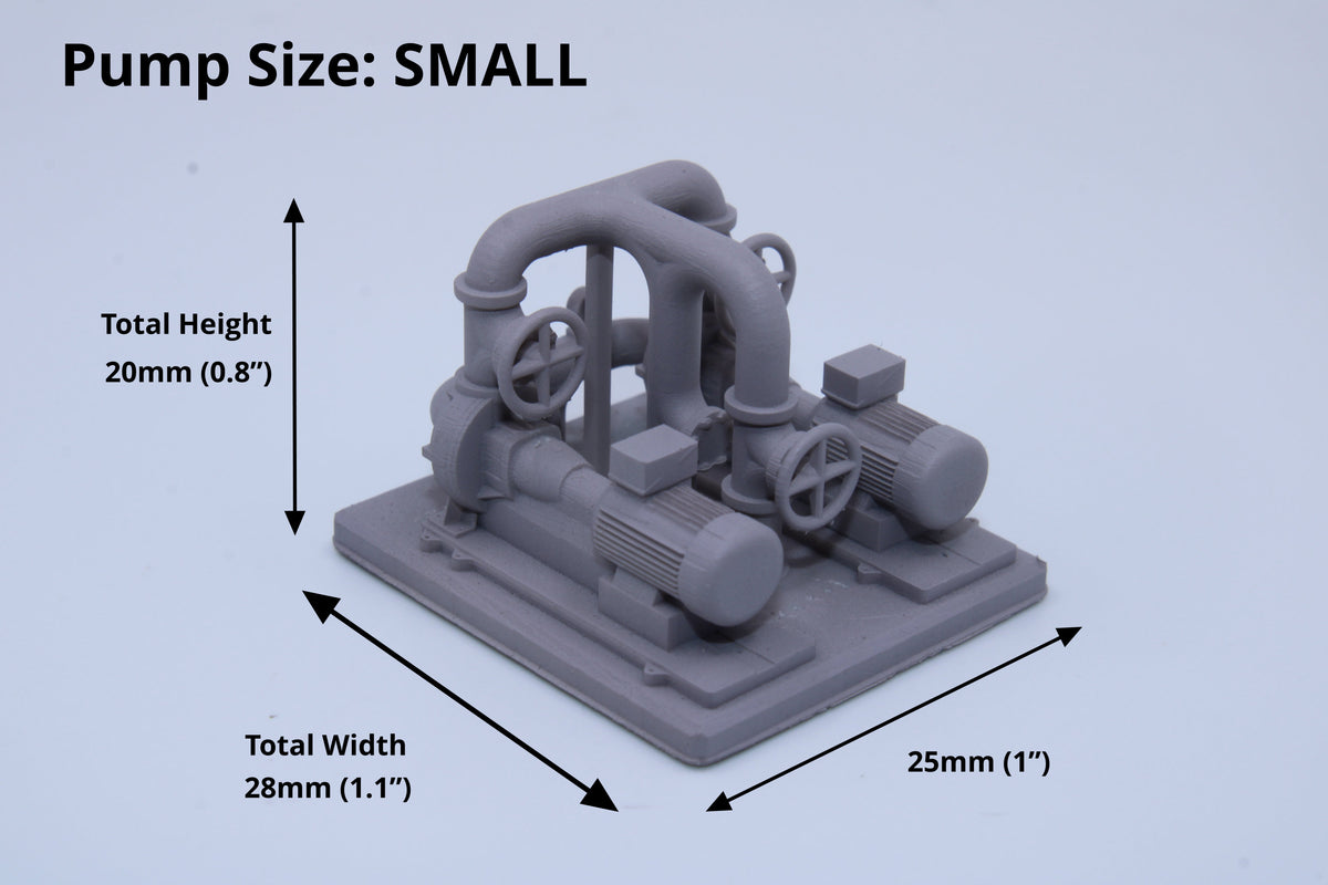 Pumps Scale Draw Industrial Pumpskid with 2 Pumps and Valves – Resin Model - All Scales ...