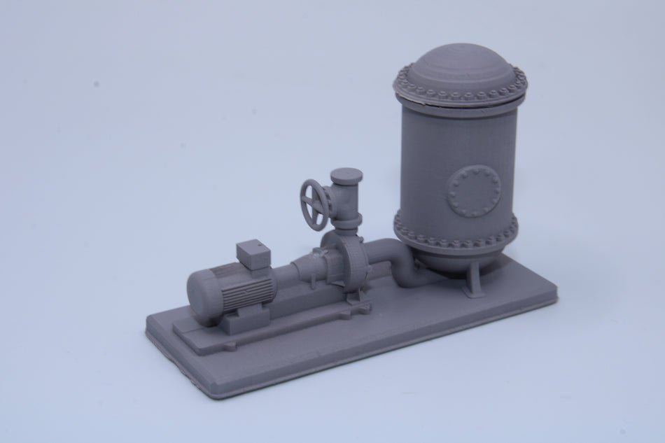 Resin Industrial Pump Model – Diorama Factory Scale Model