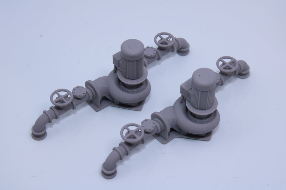 Industrial Pump Set with Piping – 2 Units - All Scales