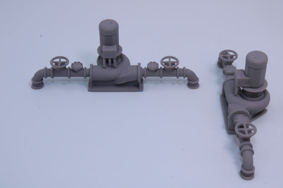 Industrial Pump Set with Piping – 2 Units - All Scales