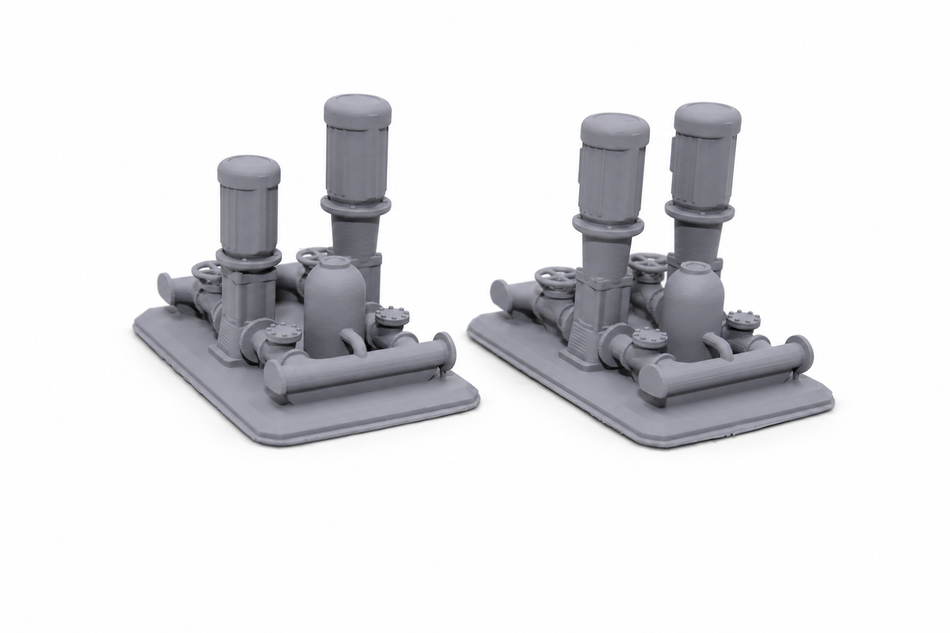 Industrial Pressure Booster Pump Set | 2 Pump Groups - HO / S / O Scale