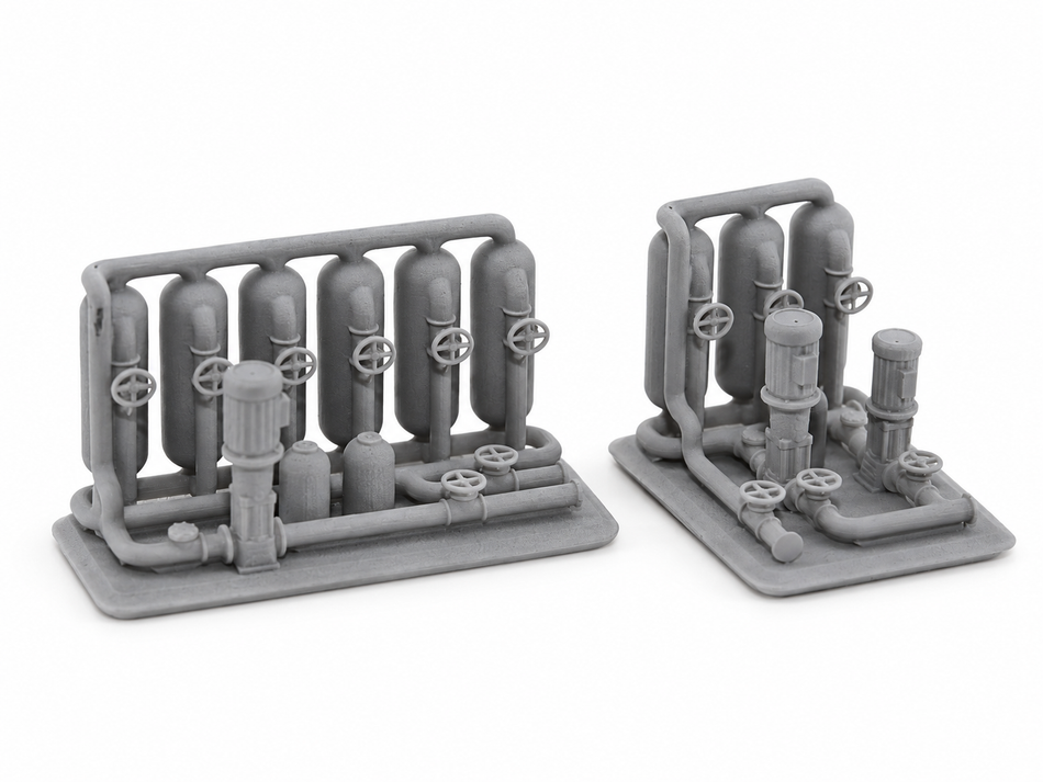 Miniature Industrial Filter Skid with Pumps – Z N TT Scale