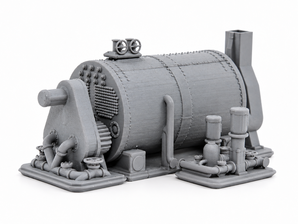 Miniature Industrial Steam Plant – 5 Piece Set – Z N TT Scale