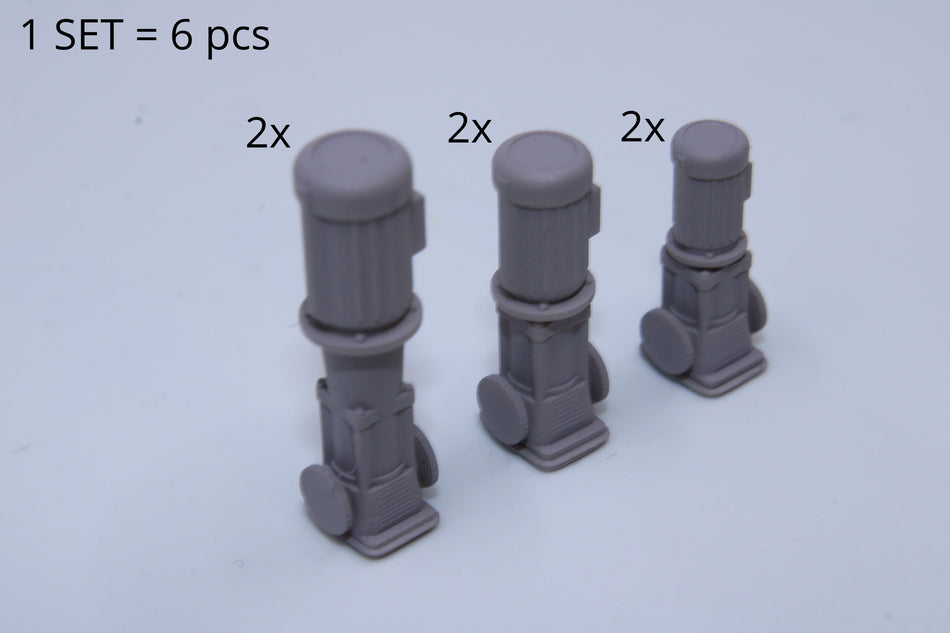 Industrial Pump Set Large – 6 Pieces (3 Sizes Included) - All Scales