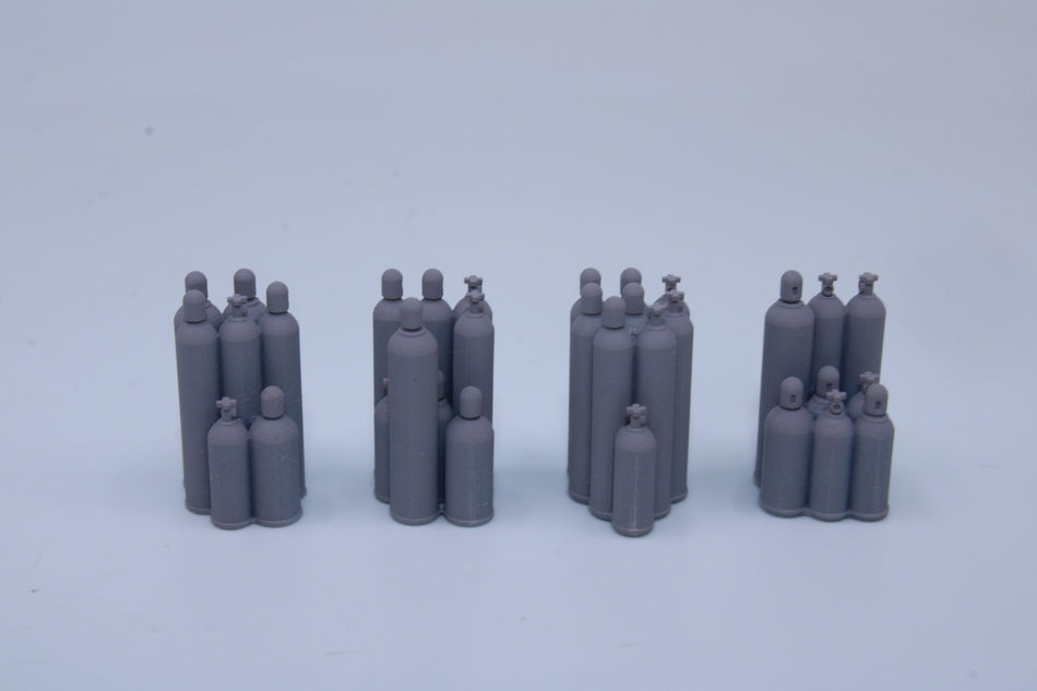 Set of gas cylinders - Set of 4 - HO scale