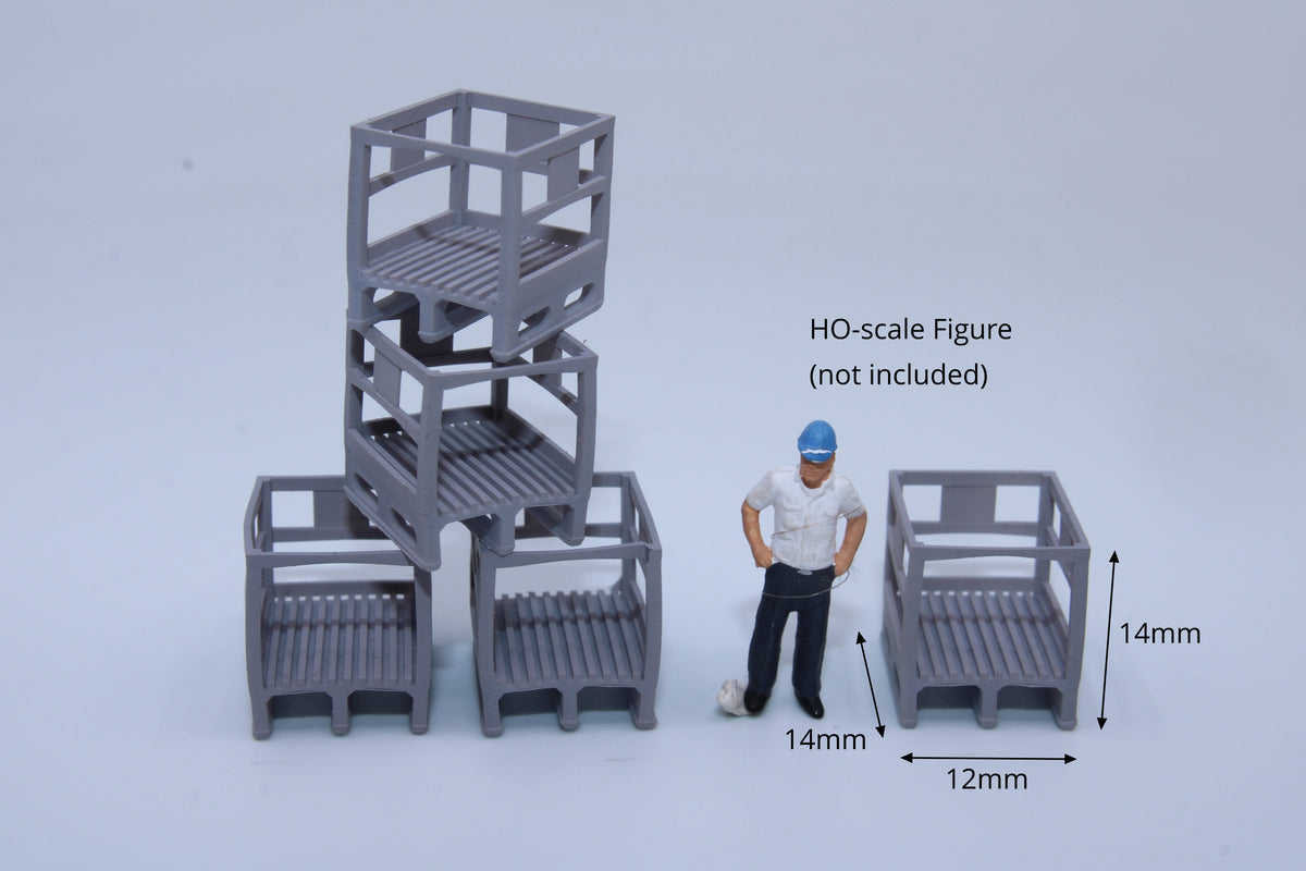 Ho Scale Pallet Racking Metal Frame Pallets - Set of 5 - HO scale – Feisters Miniatures