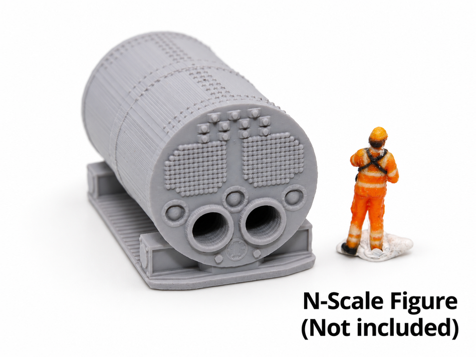 N Scale Industrial Steam Boilers – Factory Equipment – Train Load – 2-Piece Set