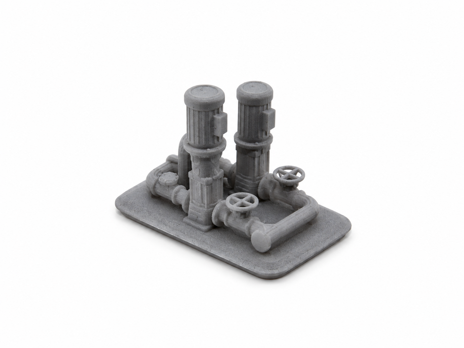 Miniature Industrial Pump Station – Set of 3 – Z / N / TT Scale