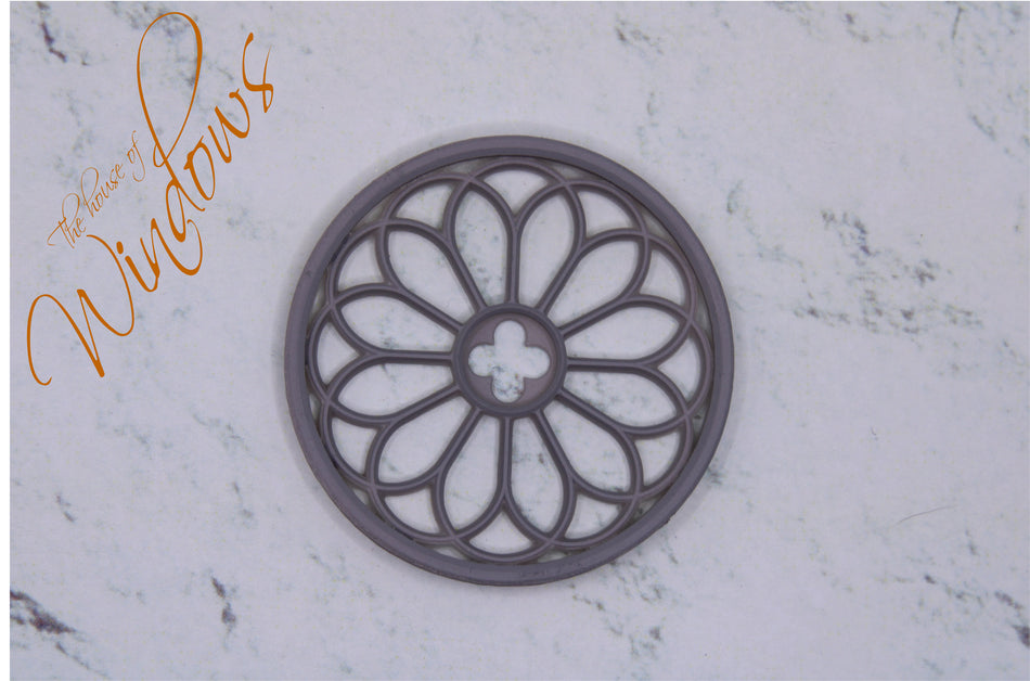 Round Gothic Church Window Double Arch - All Scales