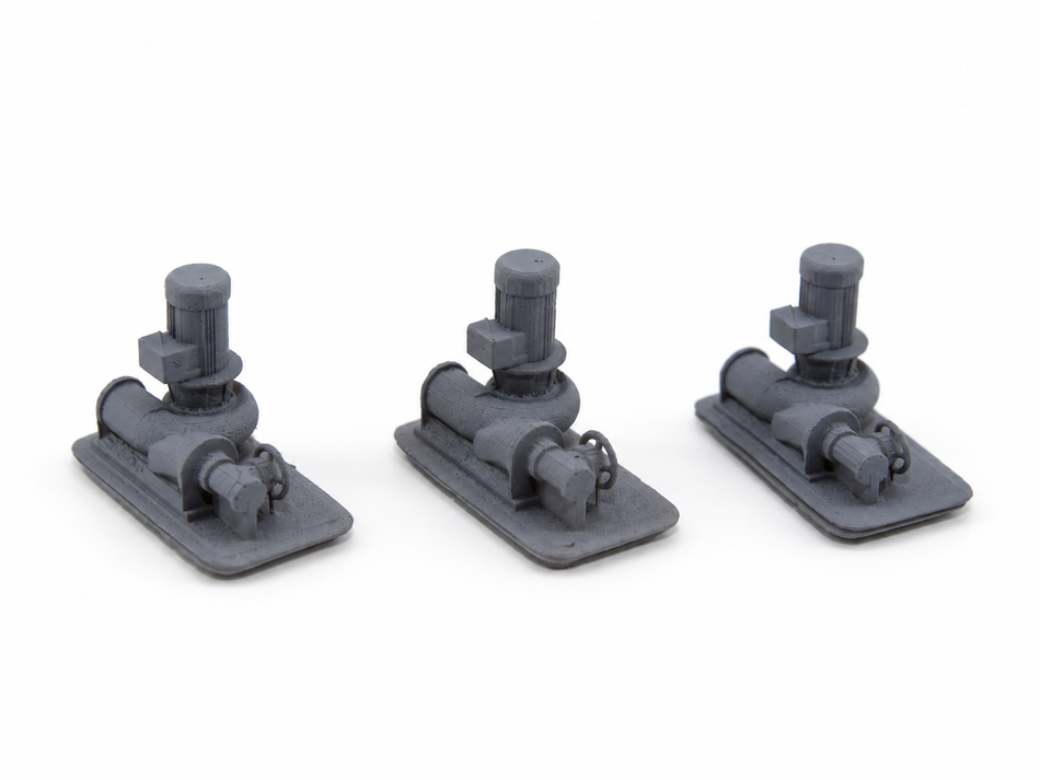 Miniature Industrial Pump Station – Set of 5 – Z / N / TT Scale